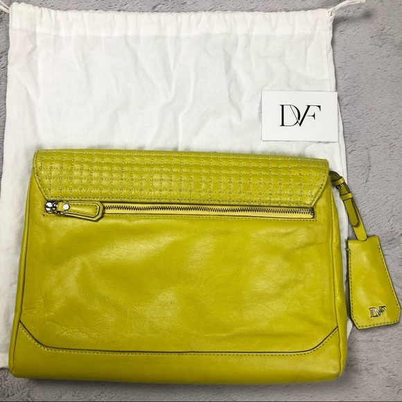 Authentic! Diane Von Furstenberg Mimosa Quilted Clutch/Shoulder Bag - Picture 6 of 14